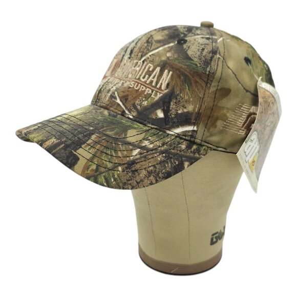 Realtree AP HD Camo Strapback Cap Trucker Hunting Hat American Pipe Supply NEW - Picture 2 of 14